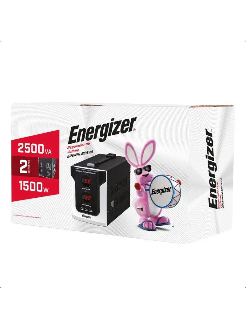 Regulador de voltaje energizer 2500 va 1500 watts — imagen 2